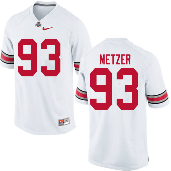 Men #93 Jake Metzer Ohio State Buckeyes College Football Jerseys Sale-White